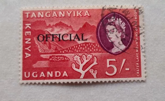 KENYA UGANDA TANGANYIKA 1960 5s SGO20 mint MH FG OFFICIAL STAMP #A03