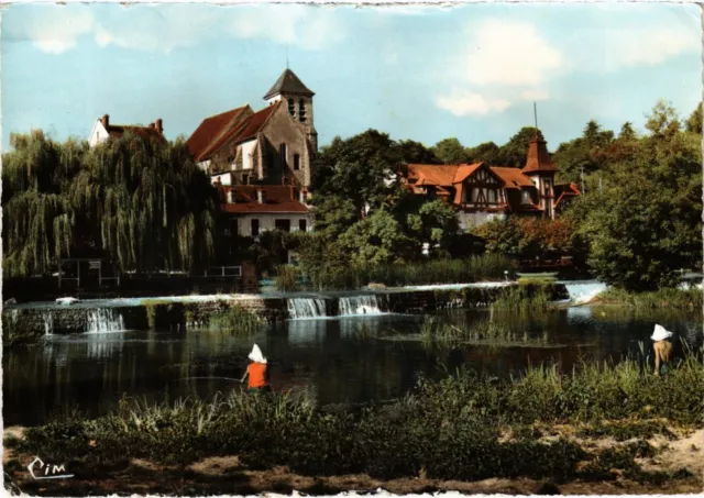 CPA MONTIGNY-sur-LOING La Vanne Rouge et l'Eglise (1350426)