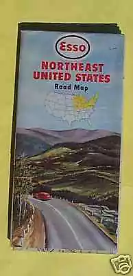 1949 Northeast United States road map Esso oil  Wisconsin to Maine to New Jersey