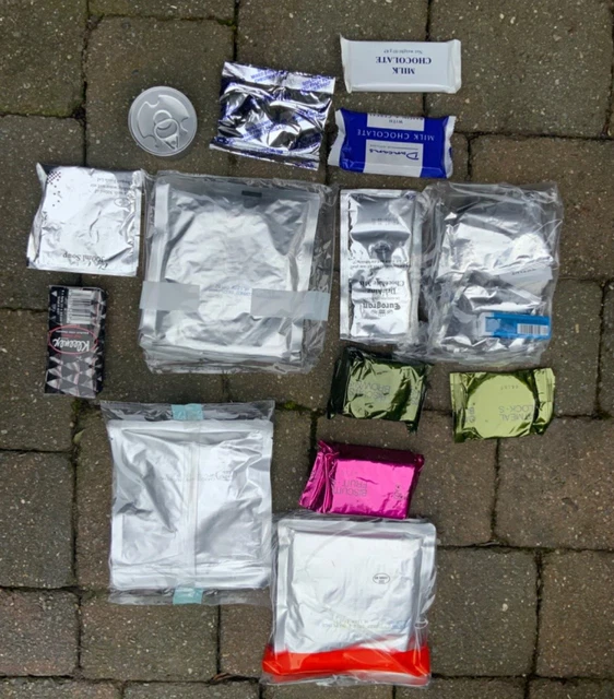 BRITISH MILITARY 24HR Ration Pack - All out of date 2001 23 YEARS OUT ...