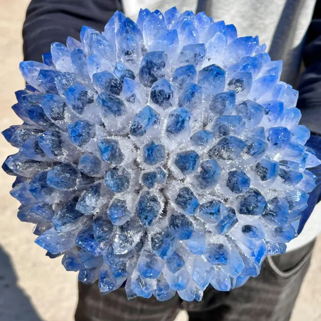11.6LB New Find sky blue Phantom Quartz Crystal Cluster Mineral Specimen Healing