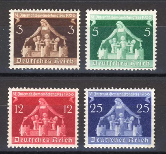 MiNr. 617-620 Deutsches Reich 1936 - Int. Gemeindekongress - ungebraucht *