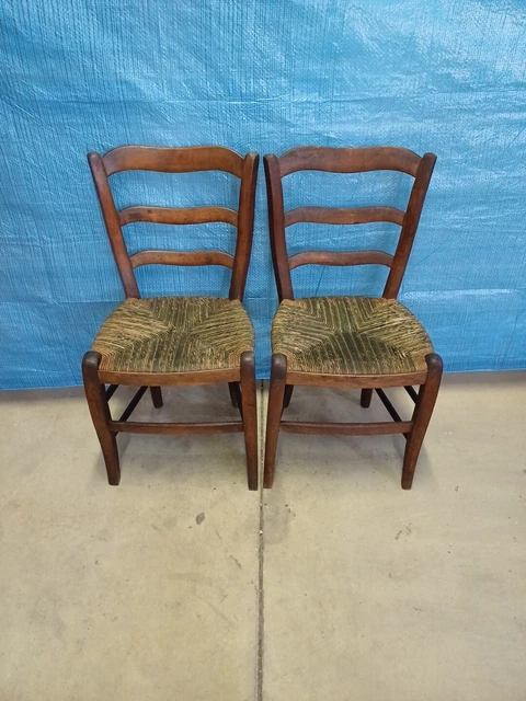 Coppia Sedie In Legno Epoca 900