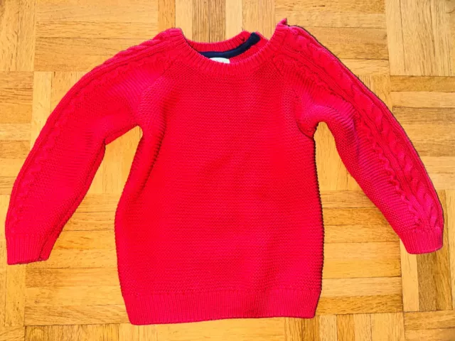 C&A Baby/Mädchen Strick Pullover Gr. 92rot Strickpulli Pulli Oberteil