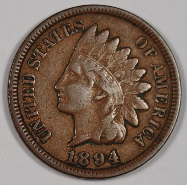 1894 Indian Head Cent.  VF.  196458