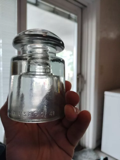 ANTIQUE ARMSTRONG'S 31 43 Clear Glass Insulator USA $5.00 - PicClick