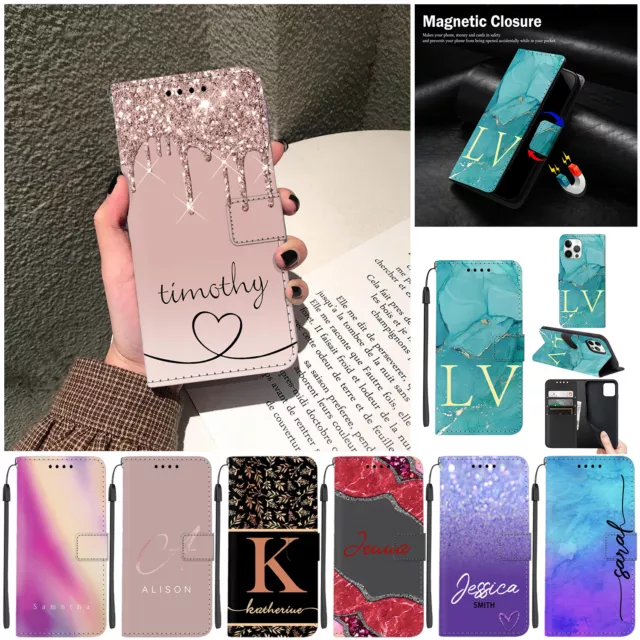 Folded Wallet Leather Personalised Case Cover For For iPhone 14 Pro Max 13 12 15