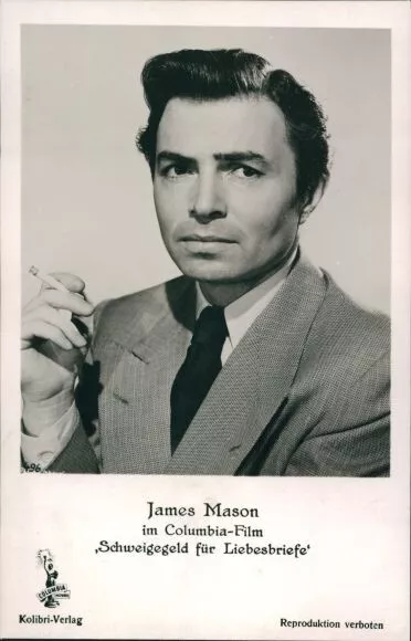 Ak Schauspieler James Mason, Portrait mit Zigarette, Schweigegeld... - 3919161