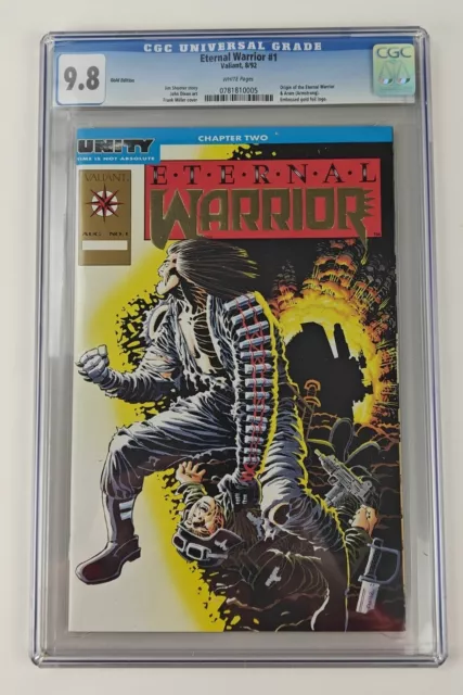 Eternal Warrior # 1 Gold Edition CGC 9.4 Key Origin Rare Embossed Foil Valiant