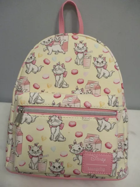 Loungefly Disney The Aristocats Marie Milk & Macarons Mini Backpack NWT