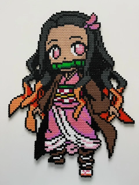 PIXEL ART Perles A Repasser Nezuko Dans Demon Slayer EUR 29,00