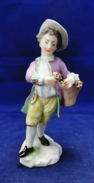 Ancienne paire de statuettes, figurines en PORCELAINE de SAXE 2