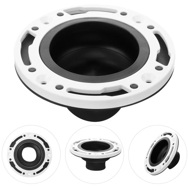 Toilet Flange Repair Kit Wax-Free for 4-Inch and 5-Inch Pipes ABS Silicone Material Includes Screws Easy Installation