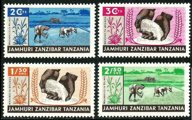 ZANZIBAR 1965: Landwirtschaft; Nr. 320/323* kpl. (G732)