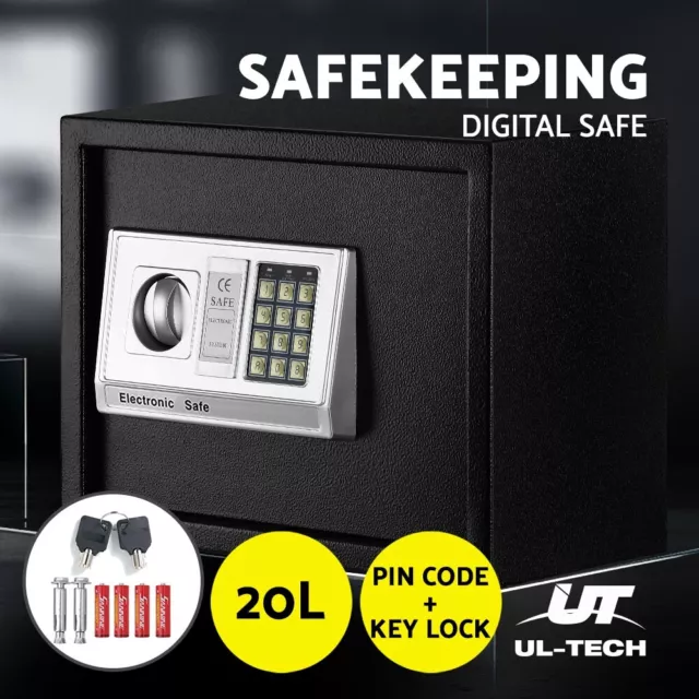 UL-TECH 20L Security Safe Safety Box Electronic Digital Cash Deposit Password