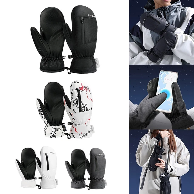 Waterproof Snowboard Gloves with Windproof and Touch Screen Compatibility