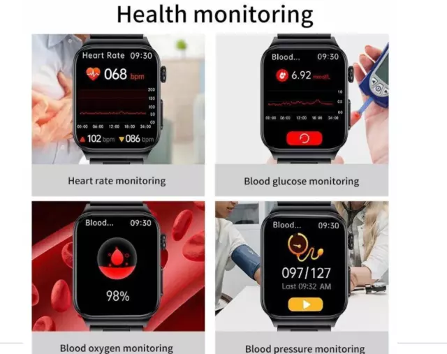 Smart Watch Sleep Blood Pressure Monitoring Body Temperature Sport Waterproof 2