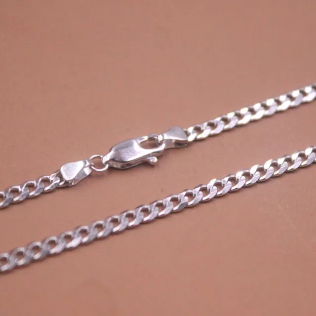 1.5 MM SOLID 18K WHITE GOLD Extender /Safety Chain Necklace Bracelet lock