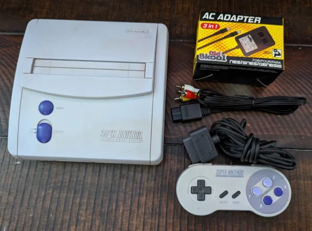 Super Nintendo SNES Jr Mini System Console Controller Cables Bundle SNS-101