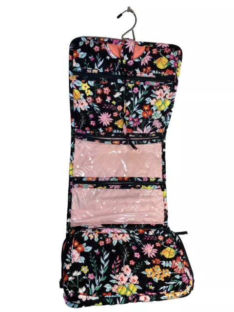Vera Bradley Hanging Travel Organizer Toiletries Jewelry Make-Up Zip Bag