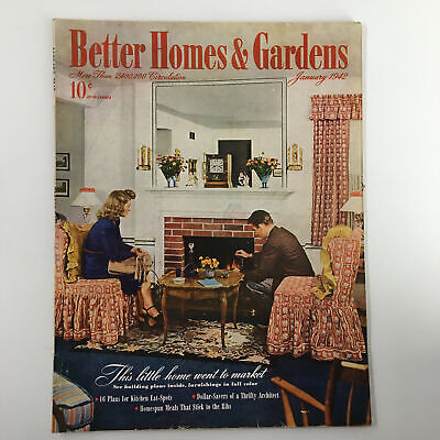VTG Better Homes & Gardens Magazine January 1942 This Little Home Went To Market