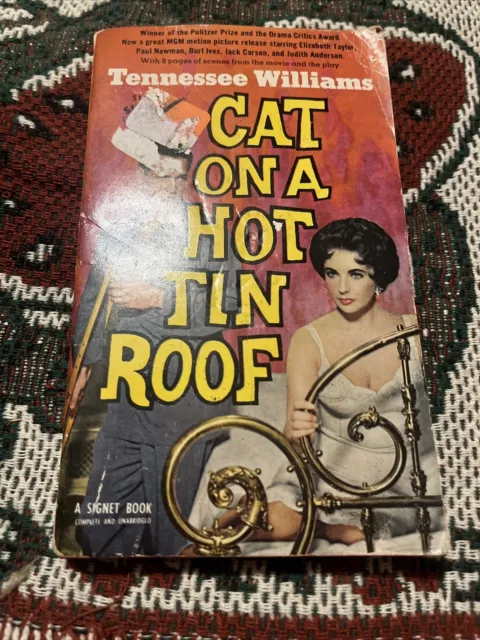 CAT ON A HOT TIN ROOF Movie Cover By TENNESSEE WILLIAMS 1955 PB  NN