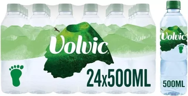 Volvic Water Still Natural Mineral Water 500ml Bottle Pack of 24 Screw Cap