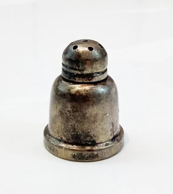🔴 Vintage Antique Lipman Bros Mini 1.5” Sterling Silver Salt or Pepper Shaker