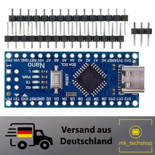 NANO 3.0 ATMEGA328P Arduino kompatibles Development Board CH340 USB Type C