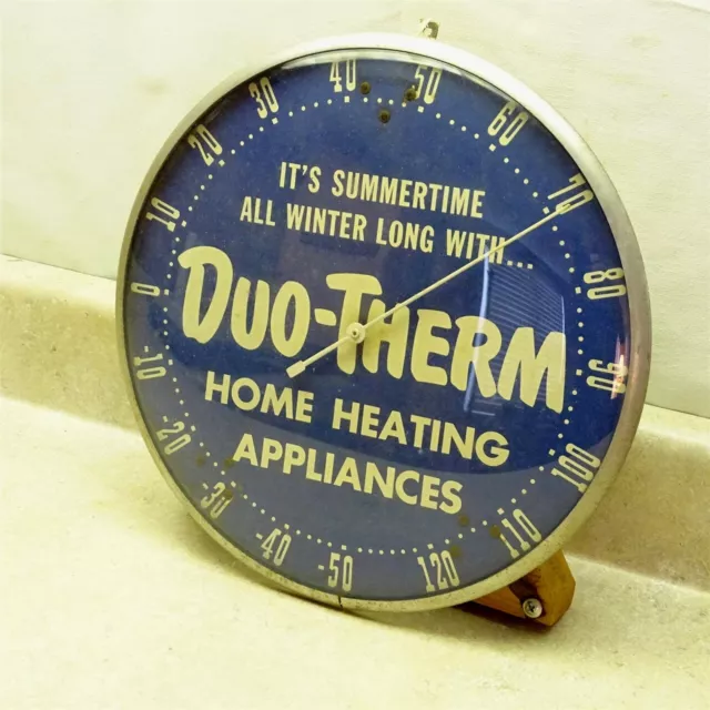 Vintage Dou-Therm Heating, Appliances Round Thermometer Glass face, 12"
