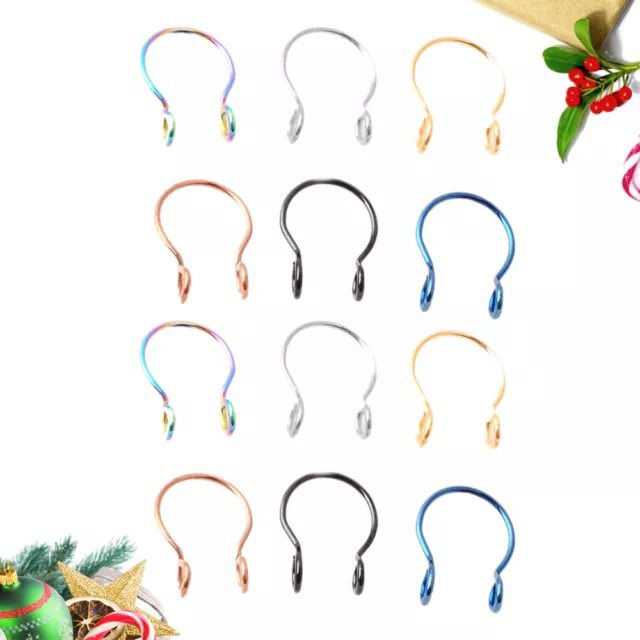 12 Pcs Women Nose Hoop Valentine Gift Jewelry Stainless Steel