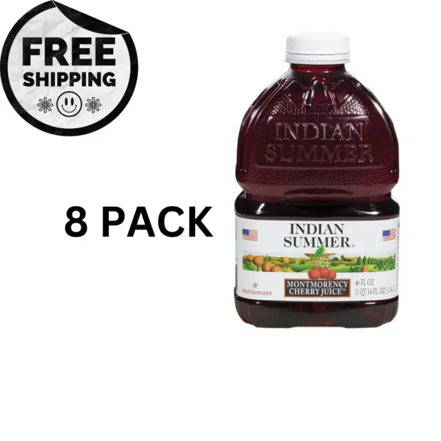 Indian Summer Tart Cherry Juice 46 oz each. 8 pk. total 368 ounces Antioxidant