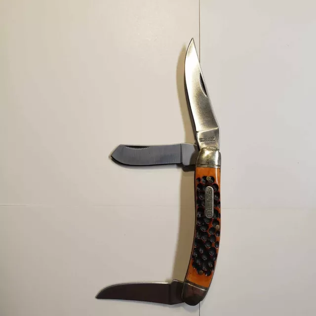 Old Timer Schrade  886OTBR 3 Blade Knife Knives