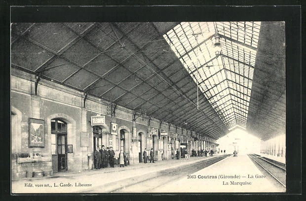CPA Coutras, La Gare, La Marquise