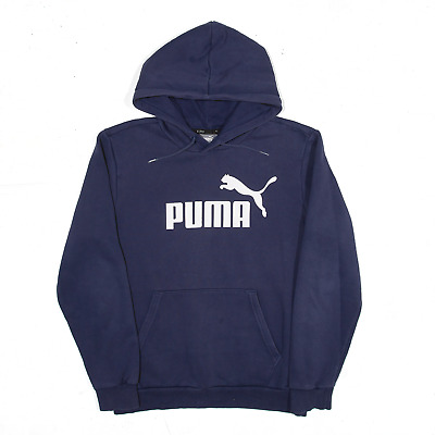 PUMA Sports Hoodie Blue Pullover Mens XS