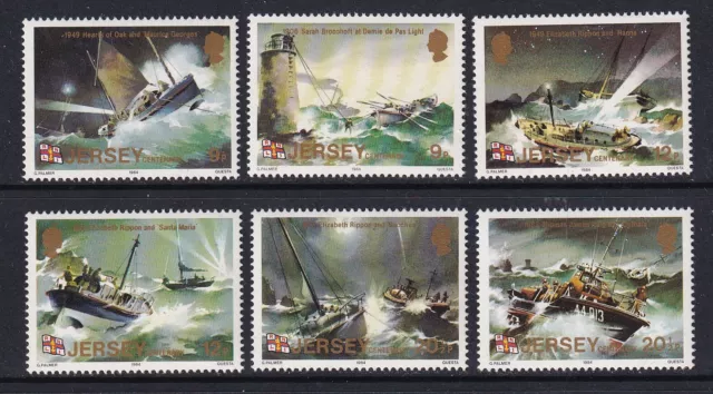 JERSEY 1984 RNLI Lifeboat Station Centenary Set as Scan MNH