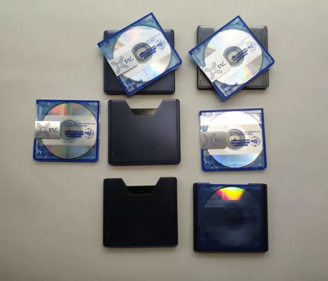 5×Sony MD 74 X 《Ultra Selten》《VINTAGE》 74 Min. Mini Disc  Top Zustand