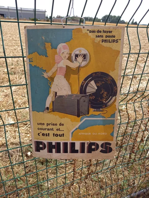 affiche ancienne publicité PHILIPS Illustrateur René Vincent