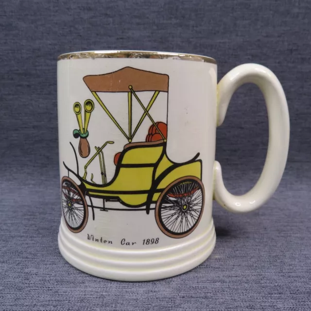 Lord Nelson Ware Mug Elijah Cotton Staffordshire Mug 'Winton Car 1898' 11cm Tall