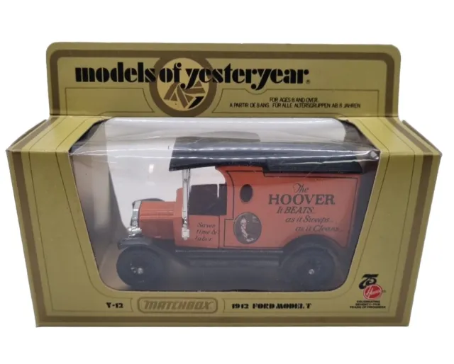 MATCHBOX Modelle von gestern Y-12 1912 FORD MODELL T HOOVER 1:35