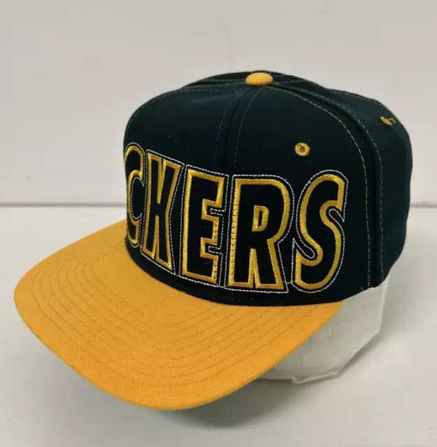 VINTAGE 90S GREEN Bay Packers NFL Starter Wool Flex Fit Hat Cap Size 7 ...