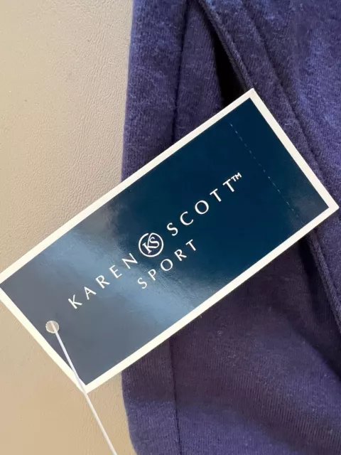 NEW KAREN SCOTT Sport Shorts Womens XL Intrepid Blue Sweats Drawstring ...