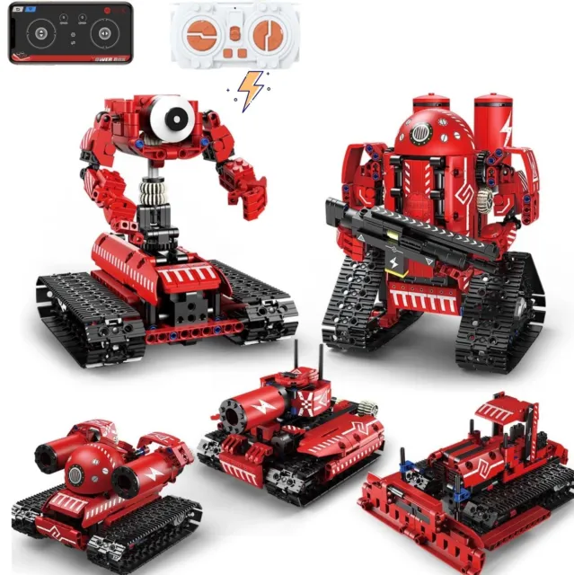LEPANDA 5 in 1 Remote & APP Control Robt, STEM Robot Building Kit, RC Toy for...