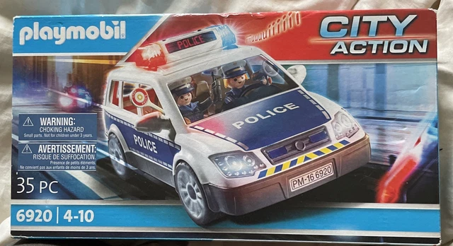 PLAYMOBIL COCHE POLICÍA 6920 Luces de Trabajo Sonidos y Accesorios