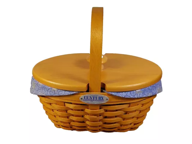 Longaberger Century Celebration Cheers Basket 2000 w/ Lid, Liner & Protector