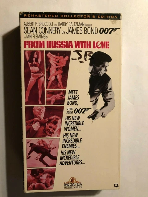 From Russia With Love James Bond 007 Sean Connery Vhs 1962-1993 Mgm Home Video