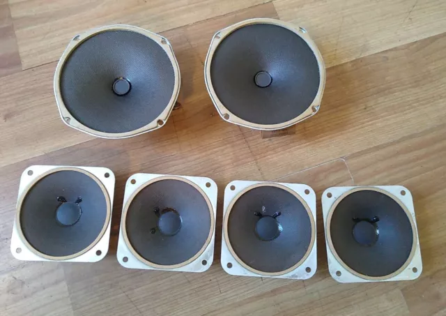 6- Vtg. Zenith Mid Range  Tweeters Speakers from Console -. Nice Lot!!