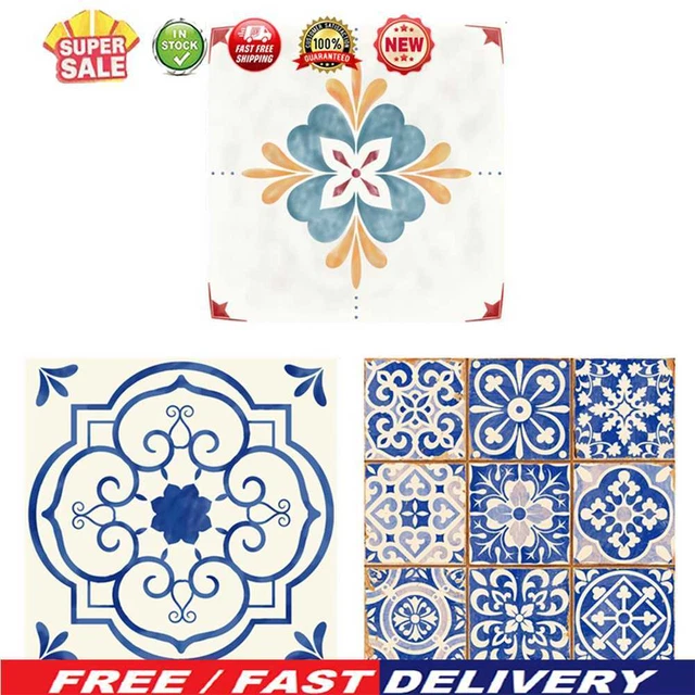 20 pegatinas de pared diagonales adhesivas para azulejos de piso retro línea de cintura impermeable