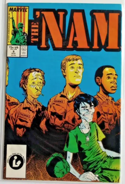 The Nam Comic Book #9 Marvel Aug 1987 Vintage Vietnam Collectible Military USA