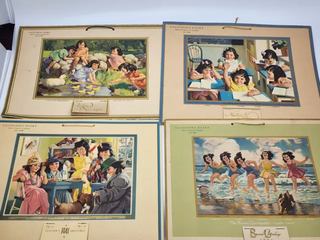 (4) Unused Vintage 1939-1941,  1943 Dairies Calendars/The Dionne Quintuplets